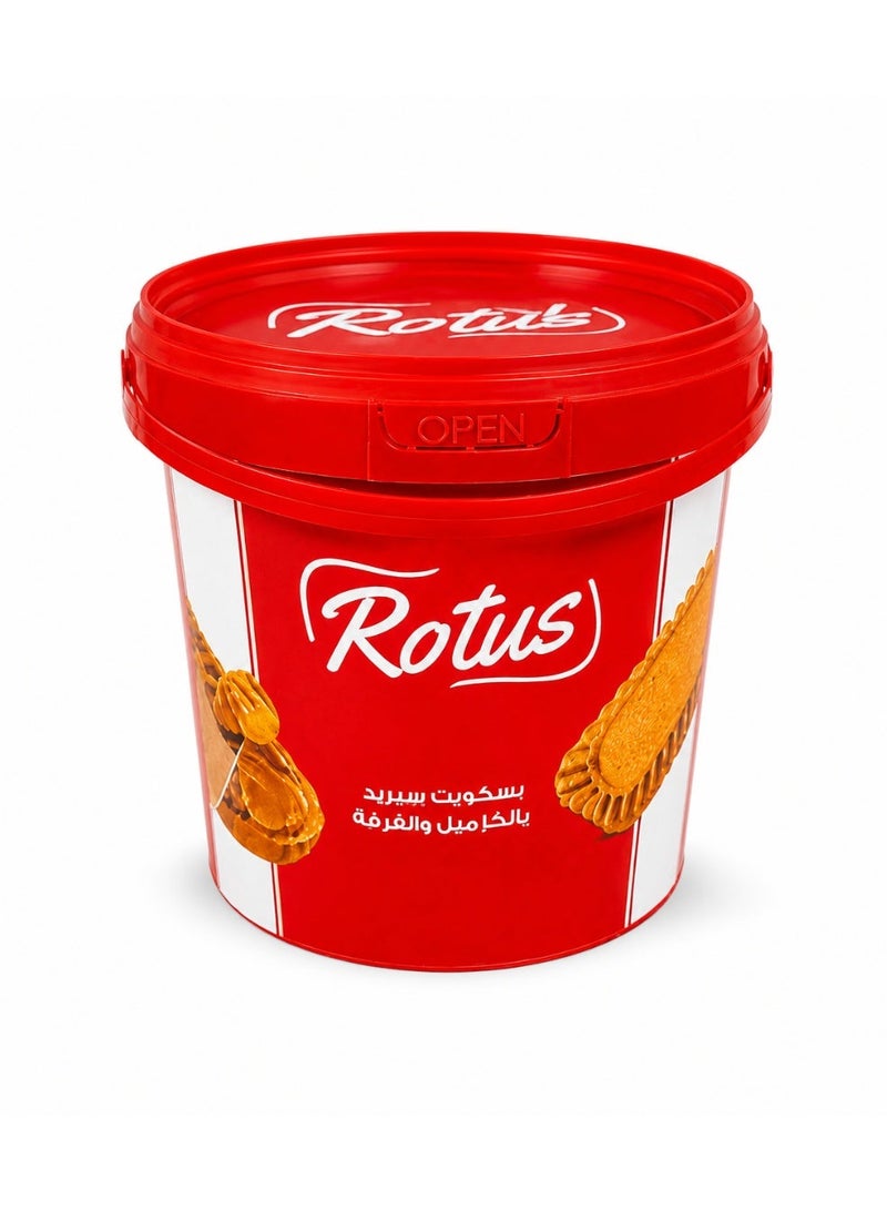 Rotus Happy Mix Lotus Biscuit Cream 1 KG – Lotus & Caramel Flavored Cream – Perfect for Desserts, Cheesecake & Baking - Image 1