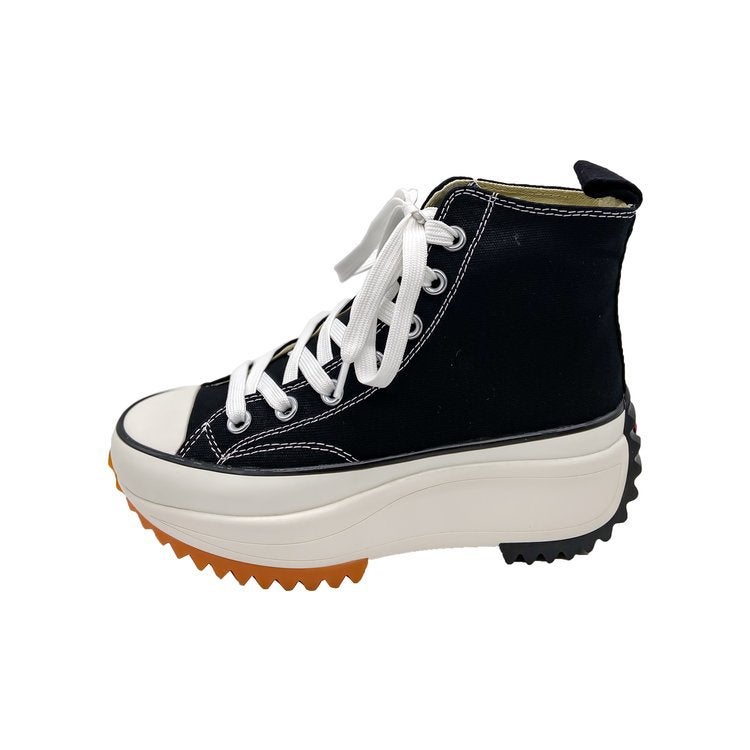 2022 Spring Breathable Canvas High-Top Women Sneakers Black 