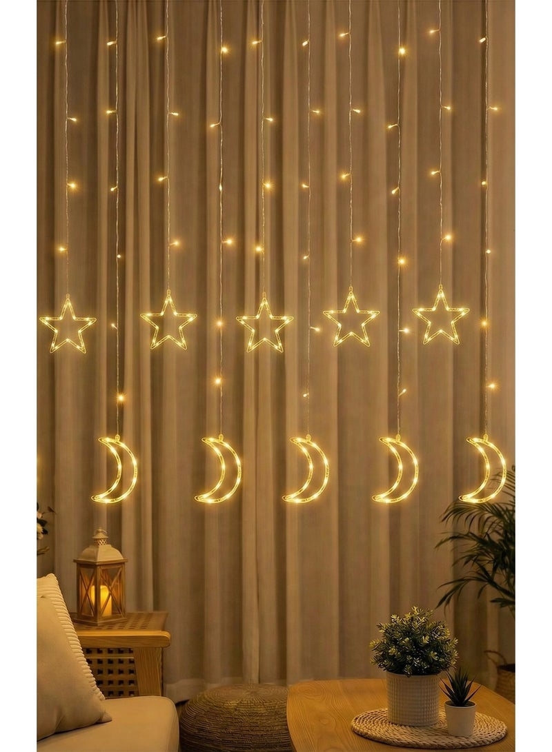 ستارة أنوار زينة رمضان – تصميم شكل الهلال بطول 3 متر - Image 1