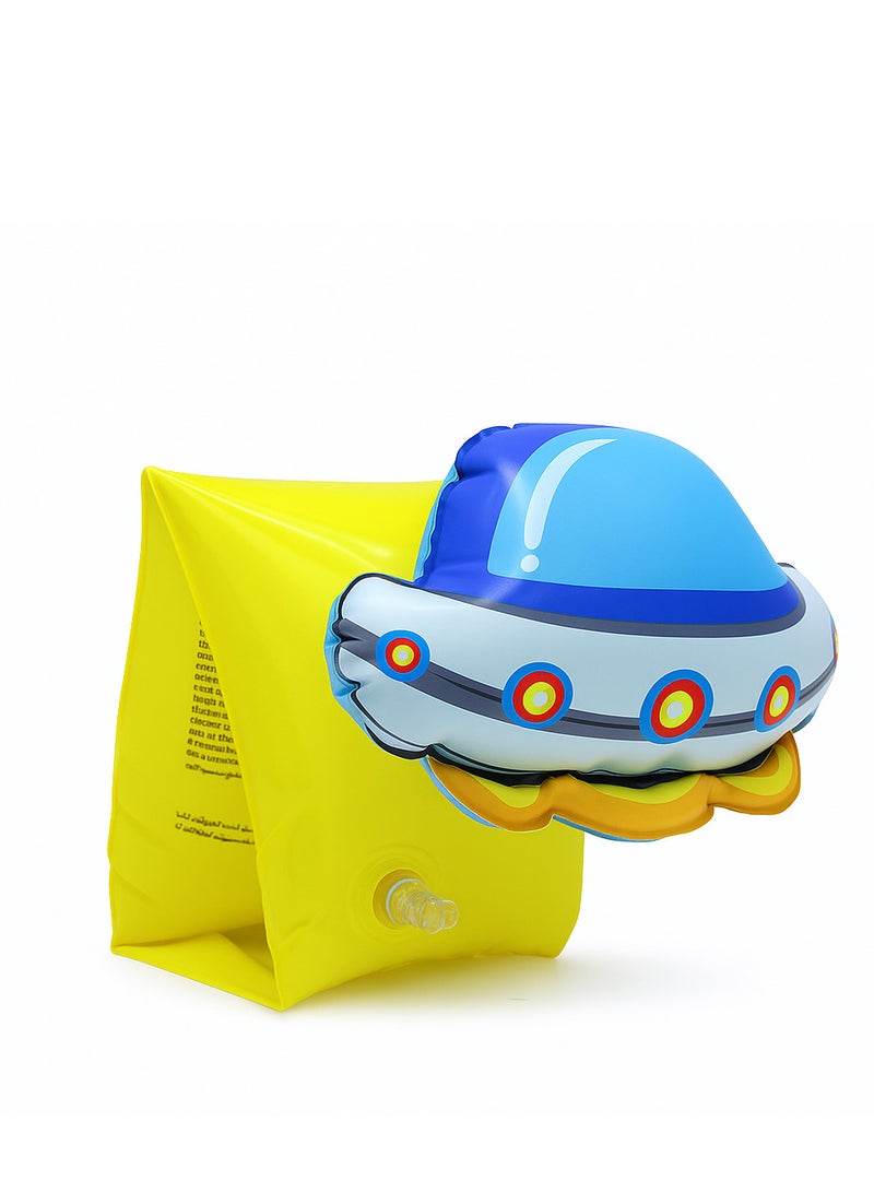 FLOBO Kids Inflatable Arm Bands Spaceship Style Floaties for Swimming Cute Design Leak Proof Safety Float Lightweight Armband for Toddlers and Children Age 3 to 6 Years  - Image 2