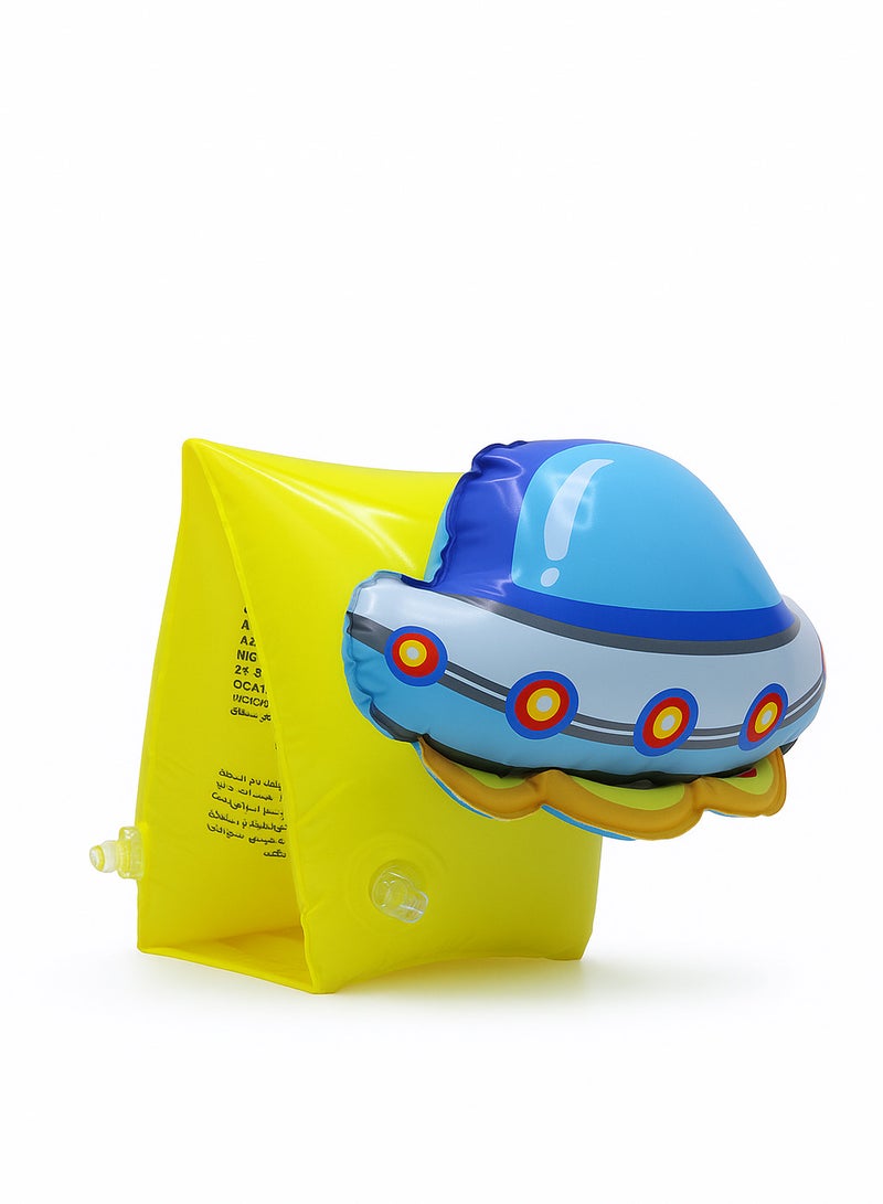 FLOBO Kids Inflatable Arm Bands Spaceship Style Floaties for Swimming Cute Design Leak Proof Safety Float Lightweight Armband for Toddlers and Children Age 3 to 6 Years  - Image 4