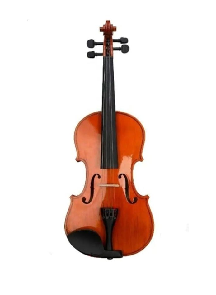 Megarya كمان هندي مصنوع يدويًا من خشب القيقب 4/4 كمان صوتي بالحجم الكامل مع قوس وراتنج وحقيبة صلبة للأداة للمبتدئين والأطفال مع حقيبة صلبة وقوس وراتنج لون: ماهوجني - Image 2