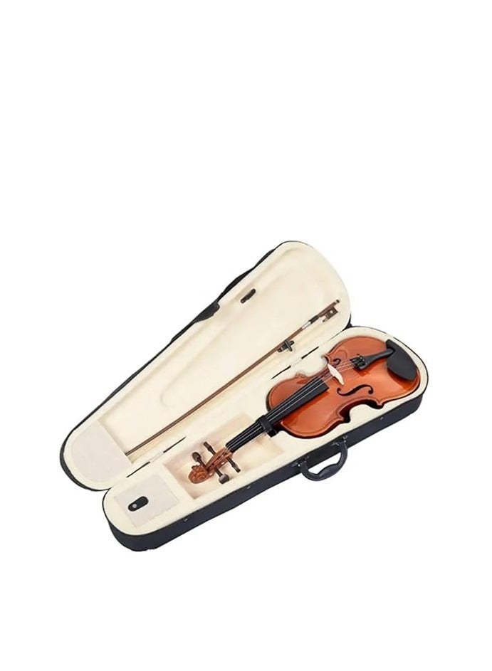 Megarya كمان هندي مصنوع يدويًا من خشب القيقب 4/4 كمان صوتي بالحجم الكامل مع قوس وراتنج وحقيبة صلبة للأداة للمبتدئين والأطفال مع حقيبة صلبة وقوس وراتنج لون: ماهوجني - Image 3