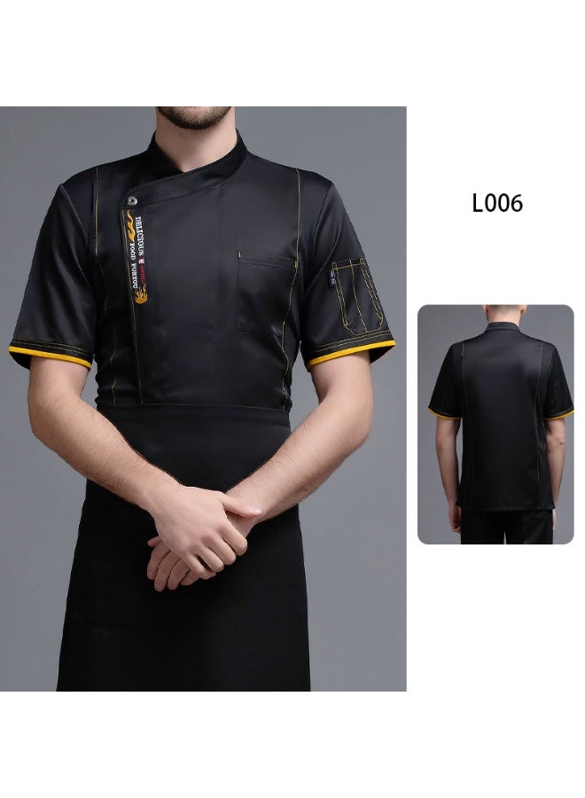 NIBEMINENT High-End  Chef Overalls Kitchen Kitchen Canteen Restaurant Restaurant Work Wear Men's and Women's Catering Autu  - Image 1