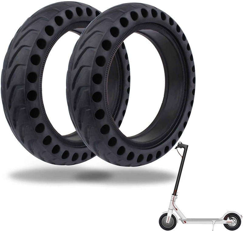 Z-FIRST 2Pcs Solid Tires 8.5 Inches Electric Scooter Wheels Replacement Tire 8-1/2'' Front or Rear Honeycomb Tires for Xiaomi Mijia M365, Gotrax GXL V2 and More (2) - Image 1