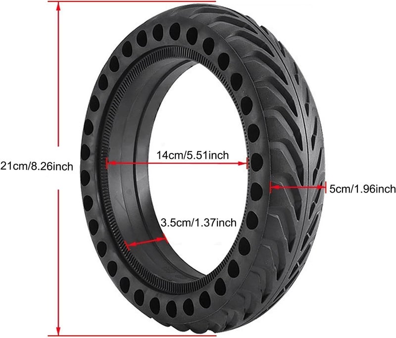 Z-FIRST 2Pcs Solid Tires 8.5 Inches Electric Scooter Wheels Replacement Tire 8-1/2'' Front or Rear Honeycomb Tires for Xiaomi Mijia M365, Gotrax GXL V2 and More (2) - Image 3