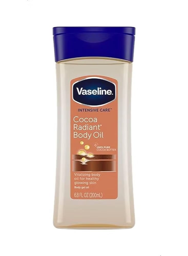 Vaseline Original Cocoa Oil – Cocoa Body Oil for Deep Hydration and Healthy Shine – Silky Smoothness and Intense Nourishment – ​​200ml