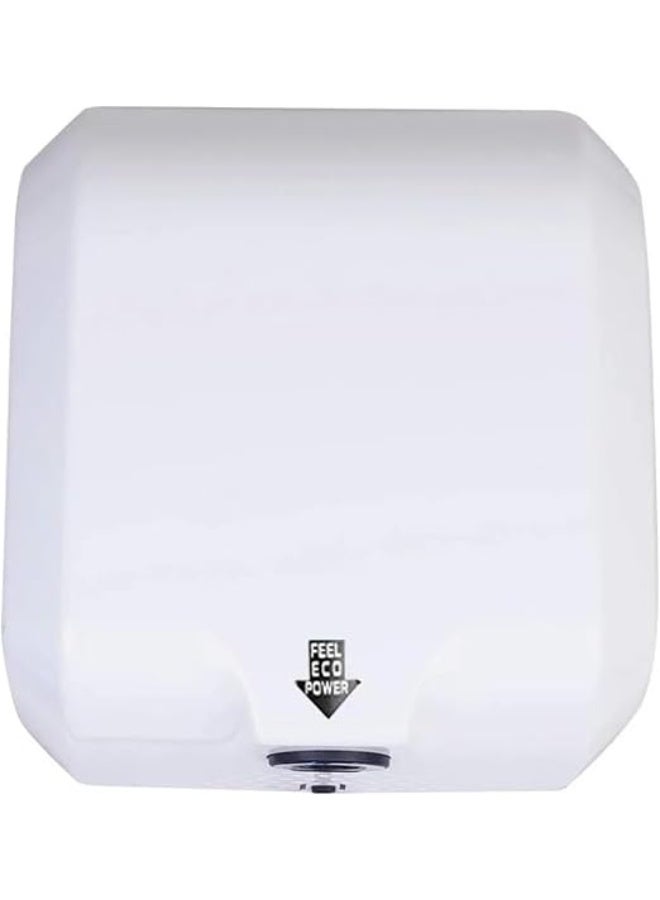 Hand Dryer, Stainless Steel Commercial Hand Dryer, 1800w Automatic High Speed Heavy Duty Dull Polished Reduce Paper Consumption(Baking Paint White) - Image 1