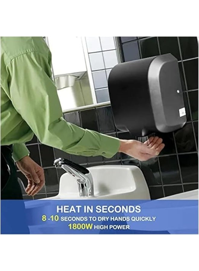 Hand Dryer, Stainless Steel Commercial Hand Dryer, 1800w Automatic High Speed Heavy Duty Dull Polished Reduce Paper Consumption(Baking Paint White) - Image 3