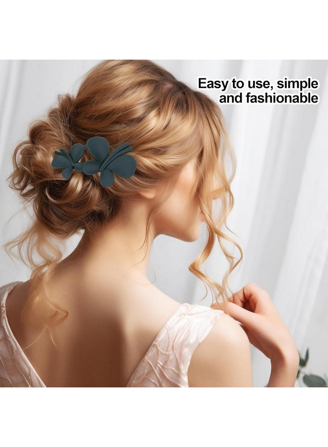 Bakefy-4 pcs Flower Hair Clips for Women, Claw Clips for Hair Claw Clip for Thin Thick Hair Flower Alligator Clips for Women Non slip Duck Billed Hair Clips for Styling Curly Hair Accessories - Image 4