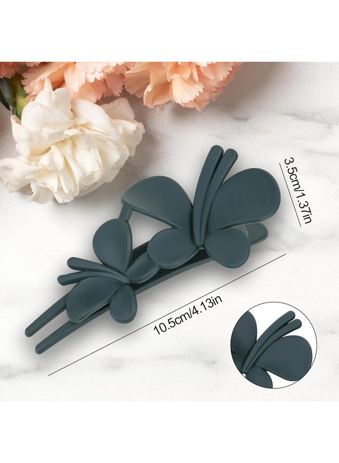 Bakefy-4 pcs Flower Hair Clips for Women, Claw Clips for Hair Claw Clip for Thin Thick Hair Flower Alligator Clips for Women Non slip Duck Billed Hair Clips for Styling Curly Hair Accessories - Image 3