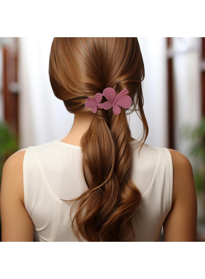 Bakefy-4 pcs Flower Hair Clips for Women, Claw Clips for Hair Claw Clip for Thin Thick Hair Flower Alligator Clips for Women Non slip Duck Billed Hair Clips for Styling Curly Hair Accessories - Image 5