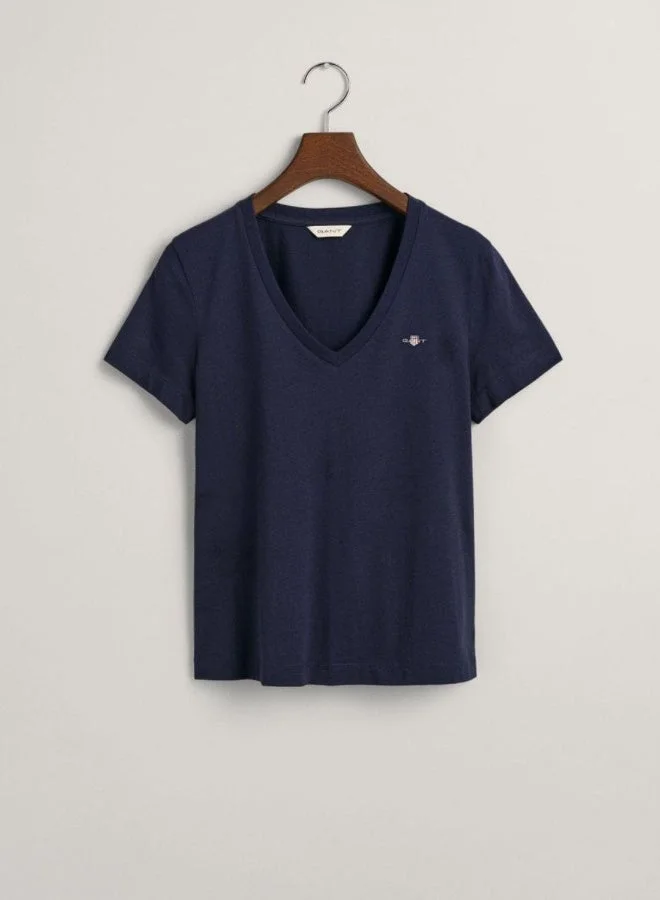 GANT  Gant Shield V-Neck T-Shirt for Women | Best Price UAE