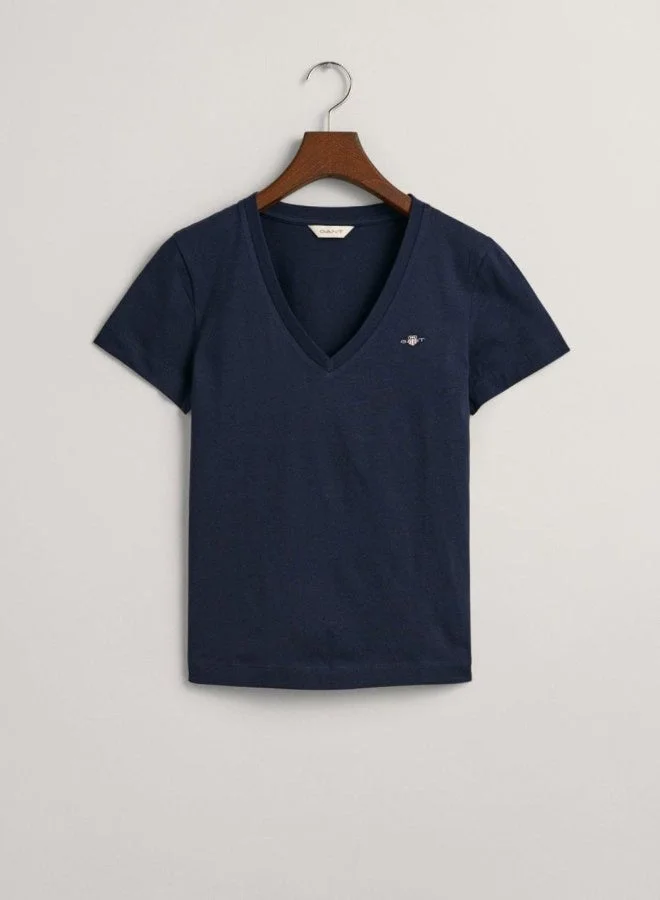 GANT  Gant Shield V-Neck T-Shirt for Women | Best Price UAE