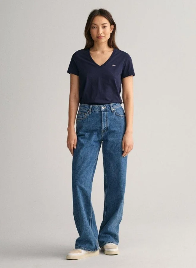 GANT  Gant Shield V-Neck T-Shirt for Women | Best Price UAE