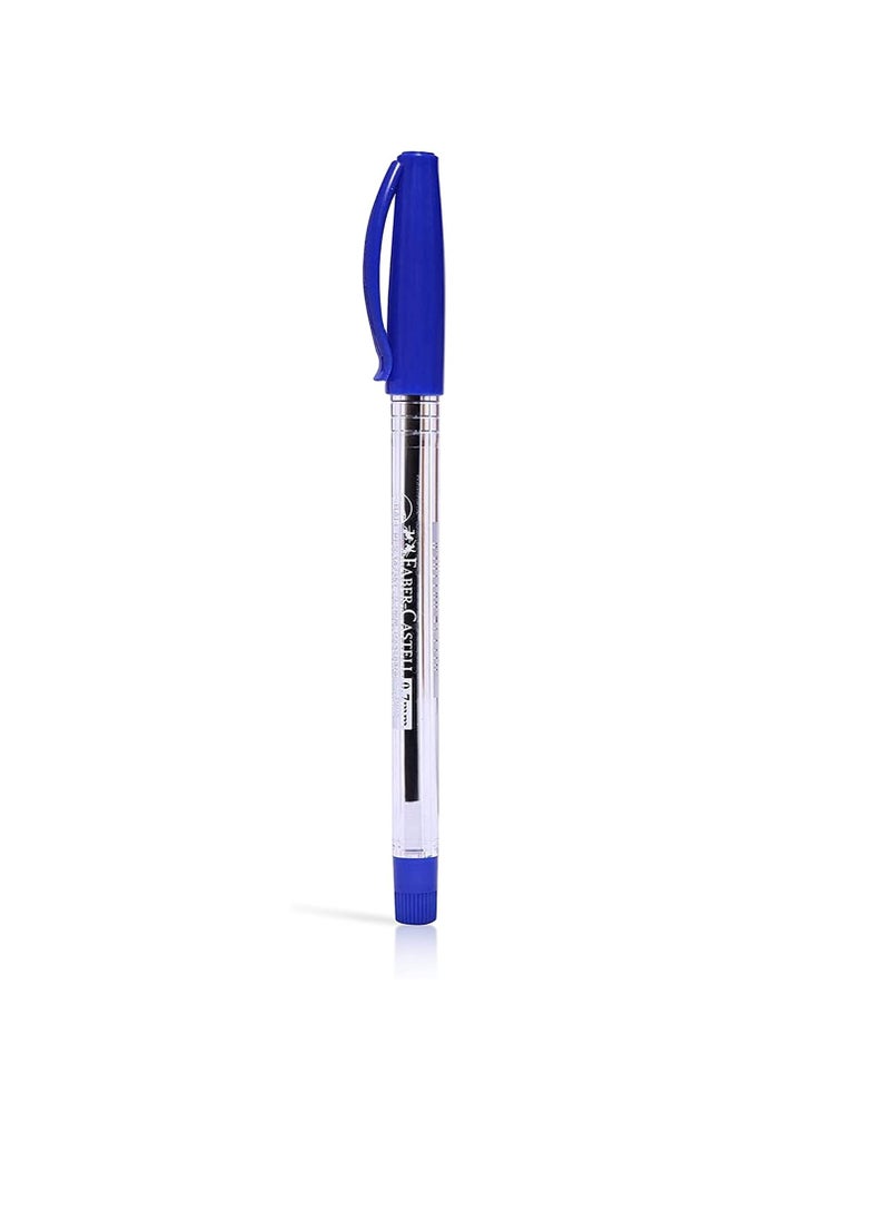 FABER-CASTELL - Faber-Castell1423 BALL PEN 0.7MM BLISTER OF 10PC BLUE - Image 1