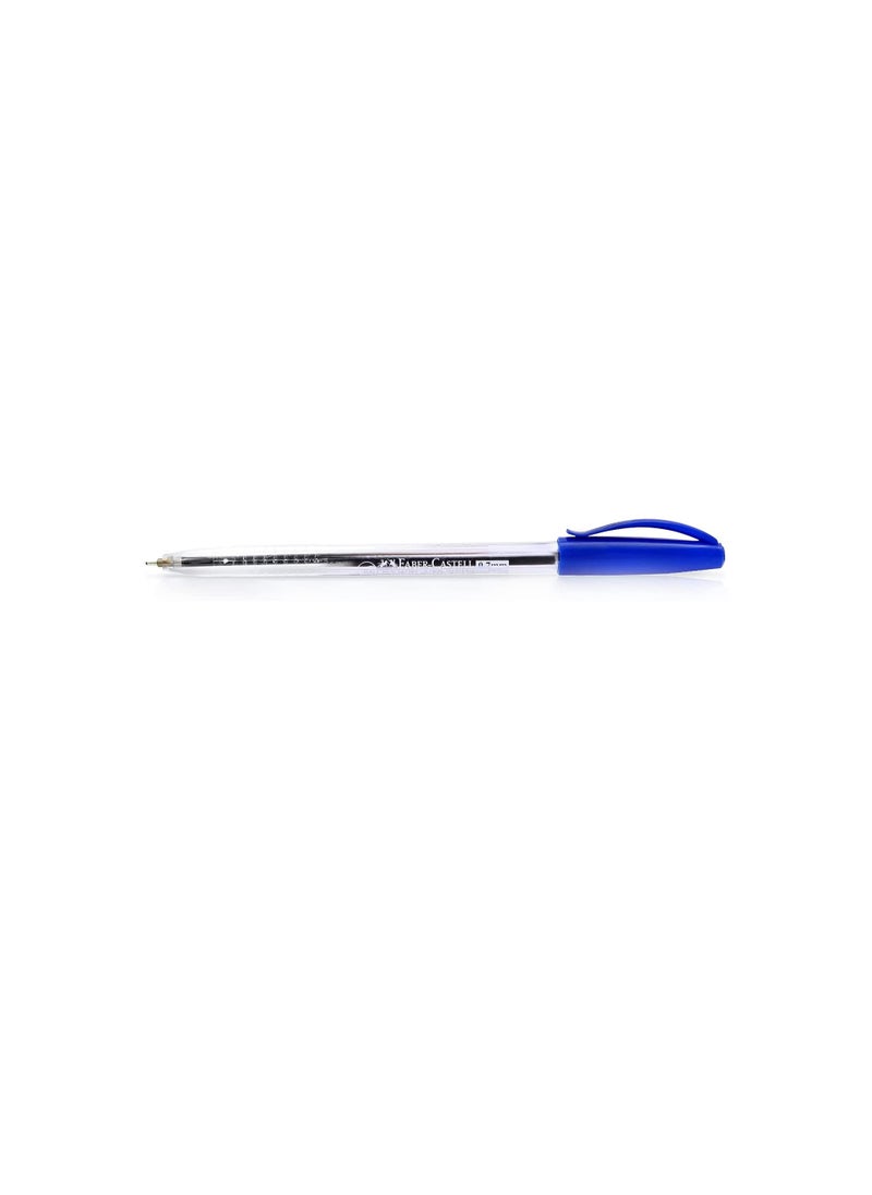 FABER-CASTELL - Faber-Castell1423 BALL PEN 0.7MM BLISTER OF 10PC BLUE - Image 1