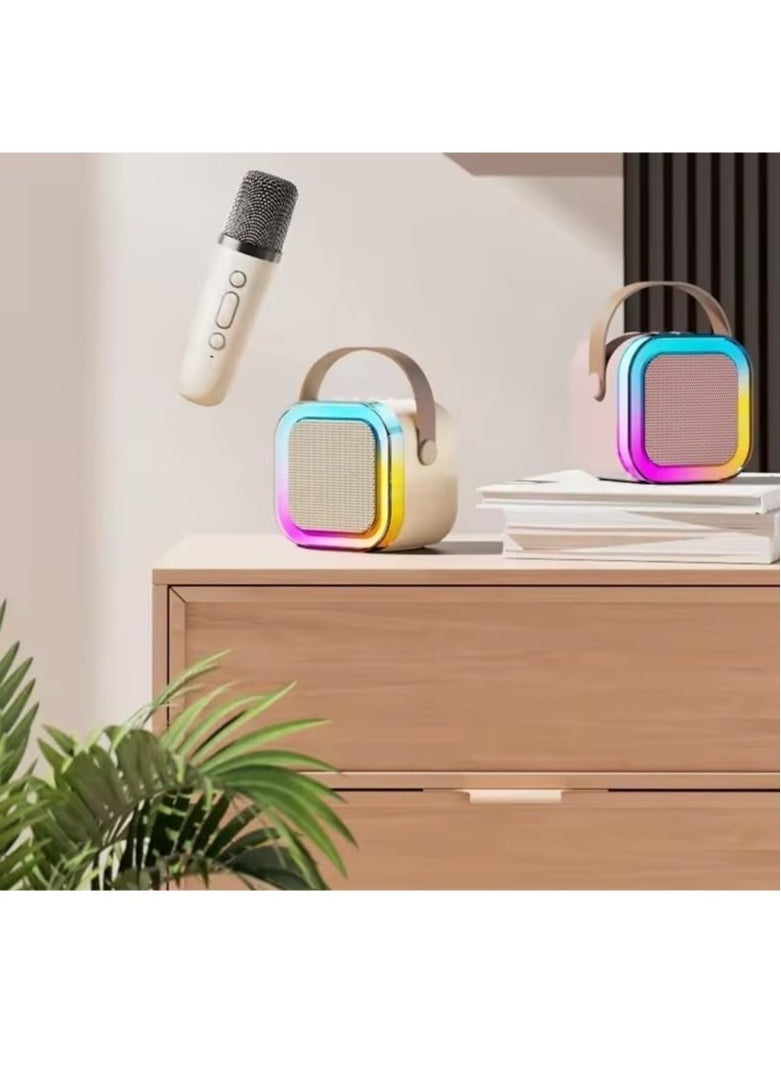 JAJEEK "New Kids Karaoke Machine – Portable Bluetooth Speaker with Wireless Microphone, Pre-Loaded Songs, RGB LED Lights, and Music Player. Perfect for Boys and Girls Aged 3-10, Ideal for Family Fun, Parties, and Home Entertainment." - Image 3