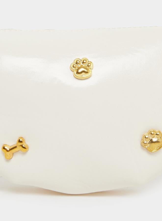 Styli Embellished Metal Shoulder Bag with Zip Closure - Image 3