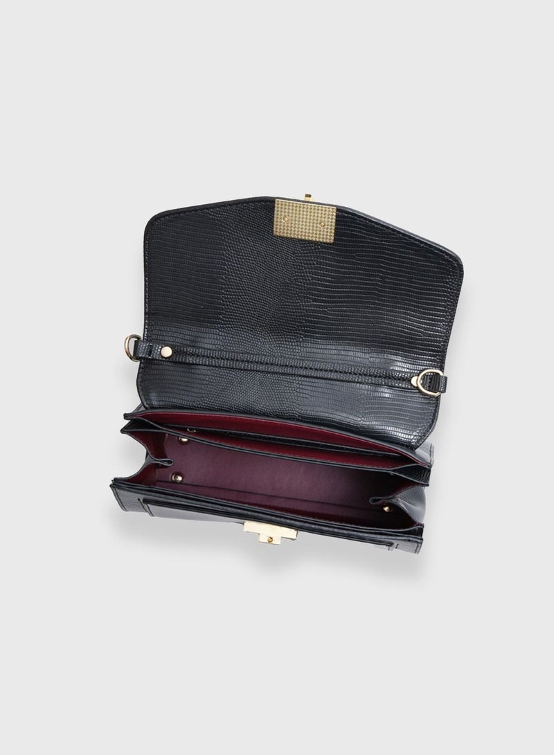 AMICA Emma Top Handle Mini Handbag -Black - Image 3