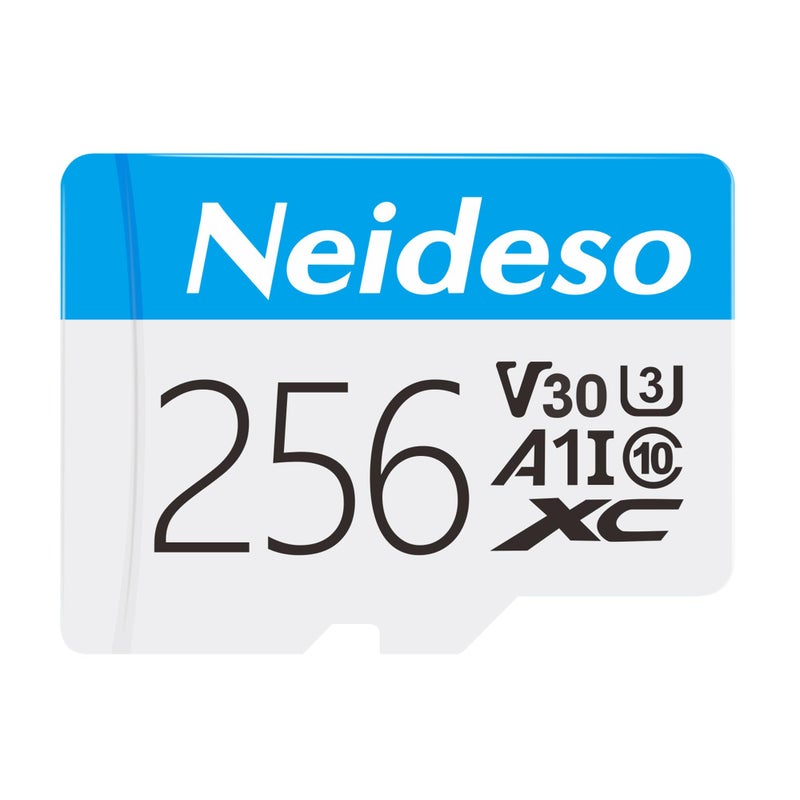 Neideso 256GB Memory Card UHD Video High Speed Transfer Monitoring SD Card for Dash Cams, Body Cams, Action Camera, Surveillance & Security Cams, Blue - Image 5