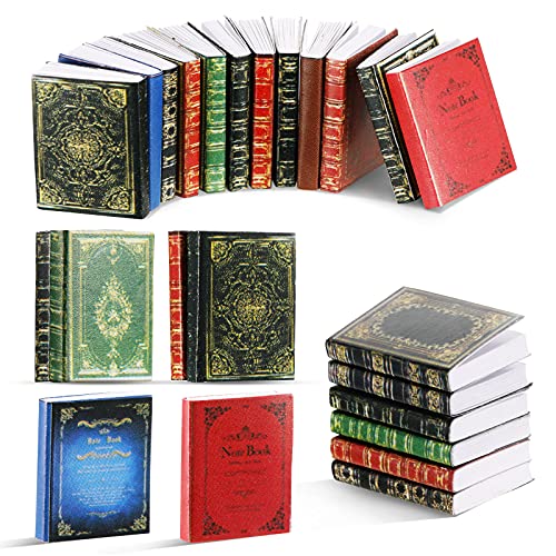 Zomiboo 30 Pieces 112 Scale Miniatures Dollhouse Books Assorted Timeless Miniatures Books Mini Dollhouse Model Accessories Toy Supplies for Boys Girls Doll HousesVintage Style - Image 1