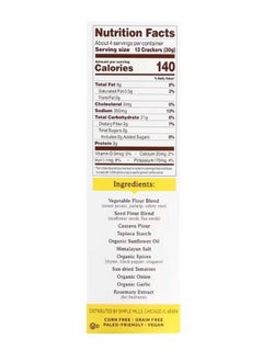 Simple Mills Veggie Flour Pita Crackers Mediterranean Herb 4.25 oz 120 g  - Image 2