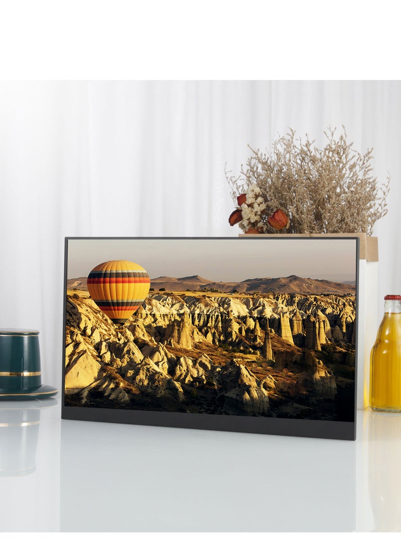 شاشة محمولة مقاس 18 بوصة 120 هرتز 100% sRGB 1080P مع VESA وحامل قابل للتعديل بزاوية 180 درجة، شاشة ألعاب FHD FreeSync IPS HDR بدون إطار، شاشة ثانية للسفر للكمبيوتر المحمول