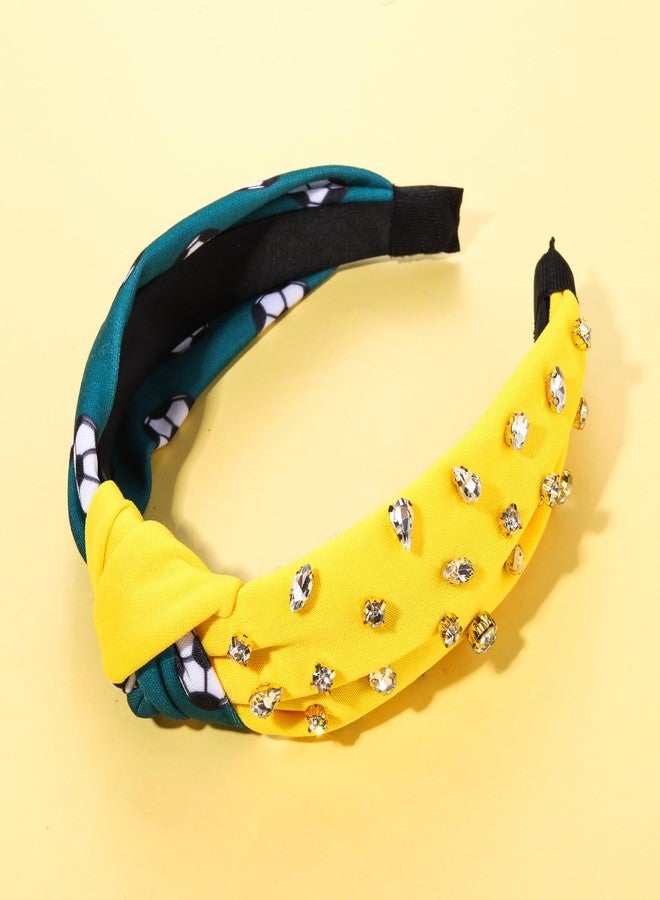 سيالكسهيني أطواق شعر ليوم المباراة، طوق شعر لكرة القدم والبيسبول للنساء، أطواق شعر مرصعة بأحجار الراين الكريستالية، طوق شعر مزين بالجواهر، طوق شعر رياضي، إكسسوارات شعر ليوم المباراة - Image 4