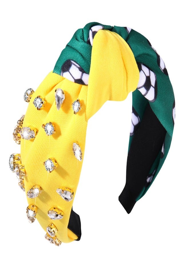 سيالكسهيني أطواق شعر ليوم المباراة، طوق شعر لكرة القدم والبيسبول للنساء، أطواق شعر مرصعة بأحجار الراين الكريستالية، طوق شعر مزين بالجواهر، طوق شعر رياضي، إكسسوارات شعر ليوم المباراة - Image 1