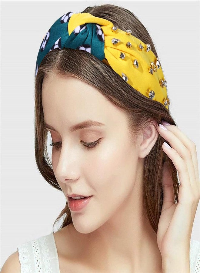 سيالكسهيني أطواق شعر ليوم المباراة، طوق شعر لكرة القدم والبيسبول للنساء، أطواق شعر مرصعة بأحجار الراين الكريستالية، طوق شعر مزين بالجواهر، طوق شعر رياضي، إكسسوارات شعر ليوم المباراة - Image 2