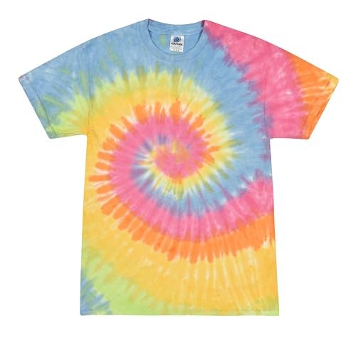 Colortone 100% Cotton Reactive Tie Dye T-Shirt for Women and Men, Small, Eternity - Image 5