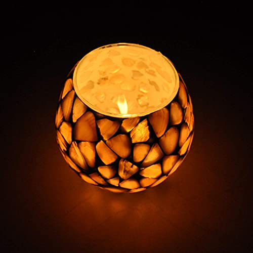 The Victory Tea Light Candle Holder 1 Pcs Shell Glass Candle Holder, Candle Holder for Home Decoration, Candle Holder for Restaurant CAF� ,Home D�cor Items 4 X 4 Inch - Image 2