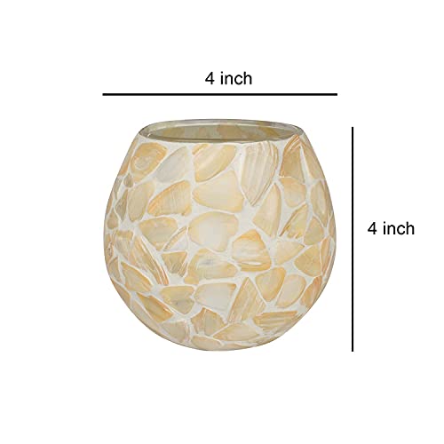 The Victory Tea Light Candle Holder 1 Pcs Shell Glass Candle Holder, Candle Holder for Home Decoration, Candle Holder for Restaurant CAF� ,Home D�cor Items 4 X 4 Inch - Image 5