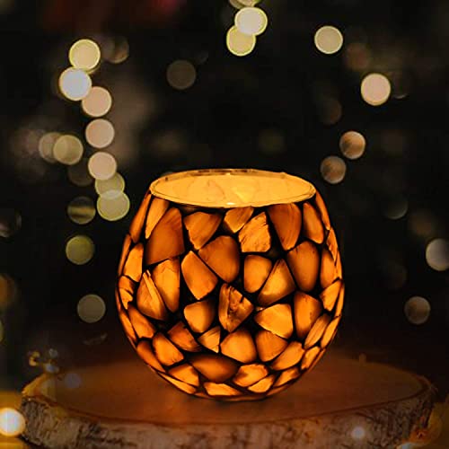 The Victory Tea Light Candle Holder 1 Pcs Shell Glass Candle Holder, Candle Holder for Home Decoration, Candle Holder for Restaurant CAF� ,Home D�cor Items 4 X 4 Inch - Image 1
