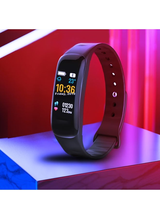 زجو Zgo ساعة رياضية للرجال، ساعة رقمية للطلاب، سوار ذكي LED عصري، مراقبة معدل ضربات القلب وضغط الدم، منبه، عداد الخطى، ساعة معصم قابلة للشحن عبر USB، 693 أسود غامق - Image 1