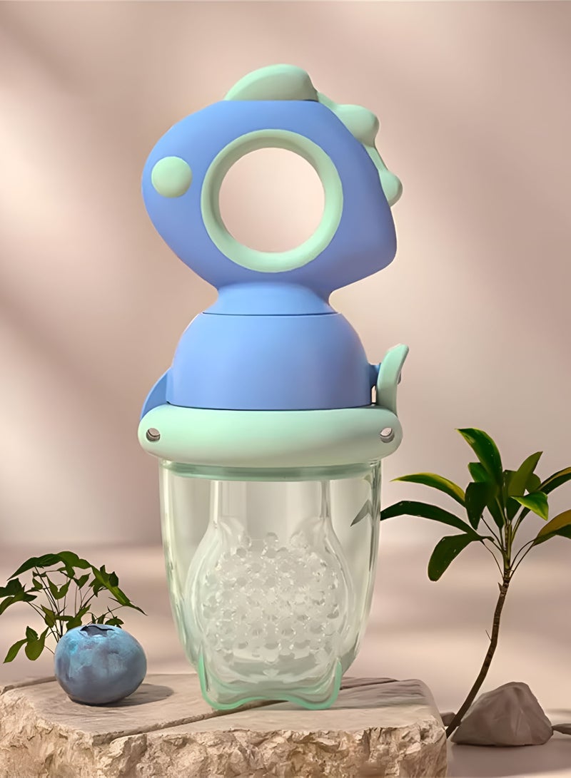 عضاضة فواكه وخضروات قابلة للدفع للأطفال، مصاصة، مغذية طعام للأطفال، سيليكون بدرجة غذائية، عضاضة للأطفال الرضع - Image 2