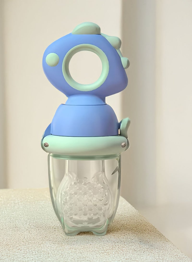 عضاضة فواكه وخضروات قابلة للدفع للأطفال، مصاصة، مغذية طعام للأطفال، سيليكون بدرجة غذائية، عضاضة للأطفال الرضع - Image 3