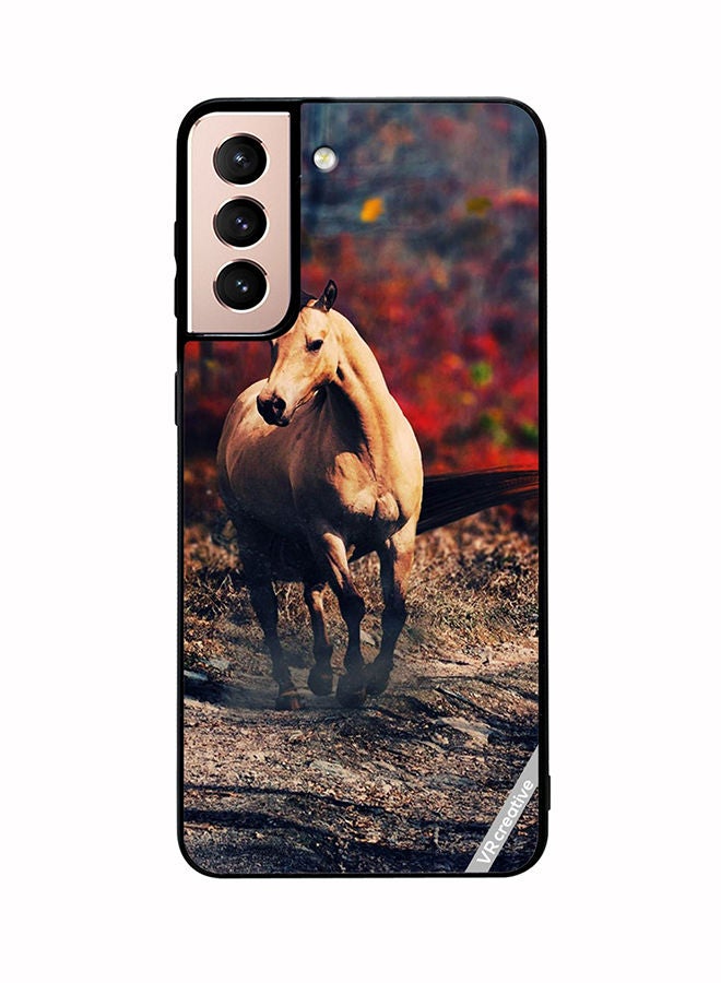 VR CREATIVE Protective Case Cover For Samsung Galaxy S21 Plus 5G Horse Design Multicolour - Image 1