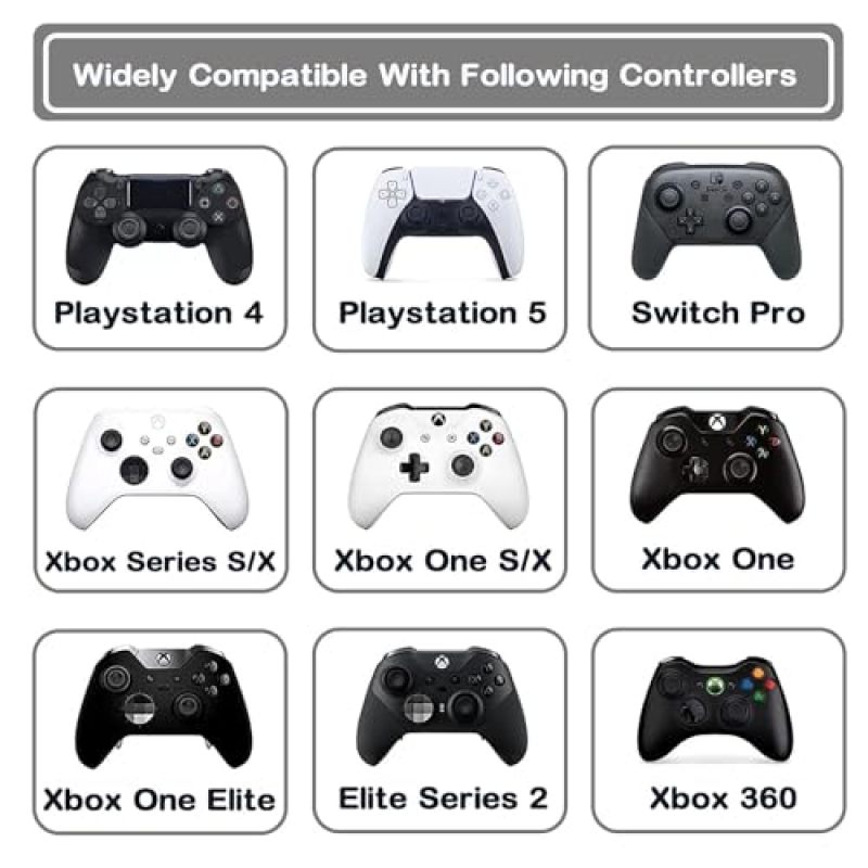 وحدة تحكم الحركة المساعدة على التصويب - 24 حلقة تحكم دقيقة للعدسة مناسبة لأجهزة PS4 و PS5 و Xbox One و Xbox Series X و Switch و Switch Pro، مع 4 قوى مختلفة وتحكم بالحركة - Image 3