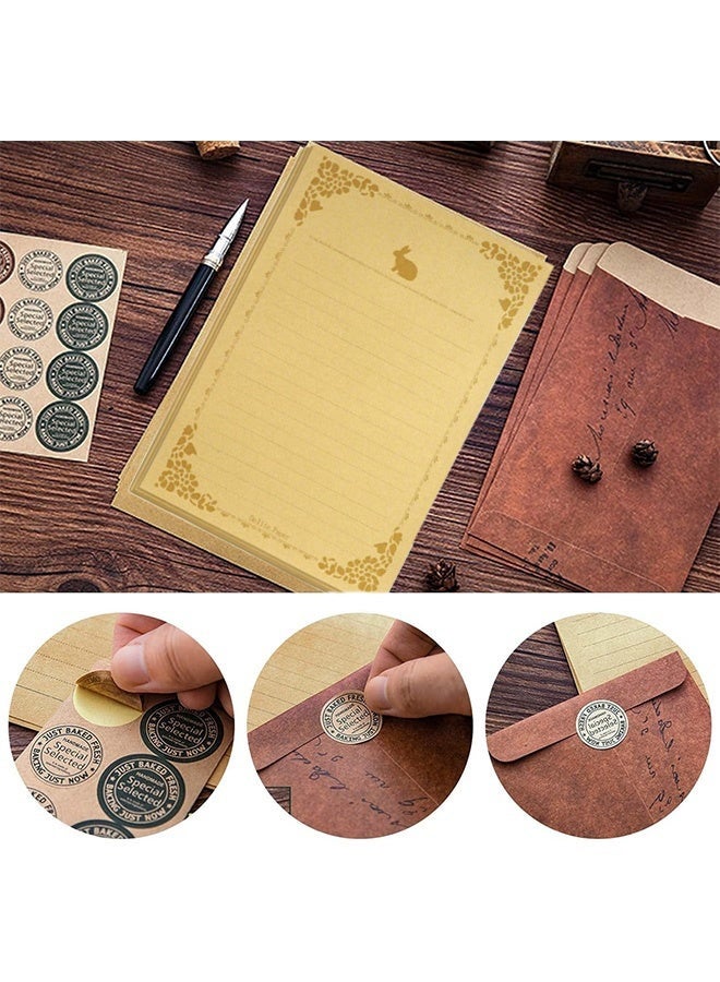 Elegant Vintage Letter Writing Set 32 Sheets Letter Paper 20 Envelopes 4 Sticker Sheets Elegant Stationery for Birthday Parties Wedding Invitations Easter Christmas Greetings Engagement Events Daily Correspondence - Image 3