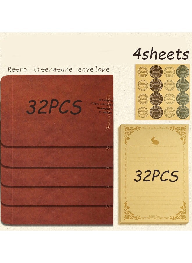 Elegant Vintage Letter Writing Set 32 Sheets Letter Paper 20 Envelopes 4 Sticker Sheets Elegant Stationery for Birthday Parties Wedding Invitations Easter Christmas Greetings Engagement Events Daily Correspondence - Image 2