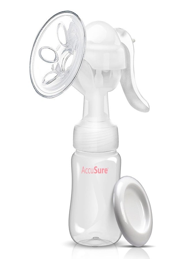 AccuSure Manual Breast Pump, Compact and Lightweight Soft & Comfortable Breast Shield, BPA Free Hand Pump for Breastfeeding - Image 1