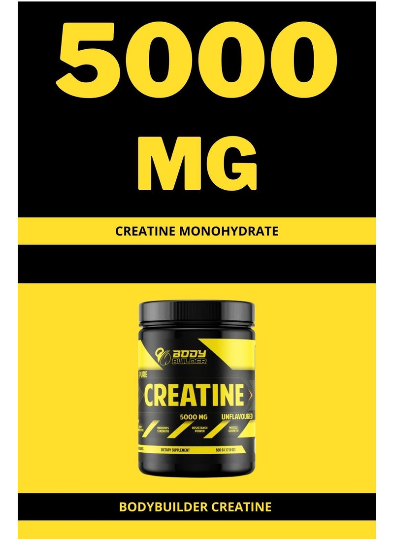 Body Builder - Creatine Monohydrate-100 Servings- 5g Creatine Monohydrate High Purity-Unflavored - Image 1