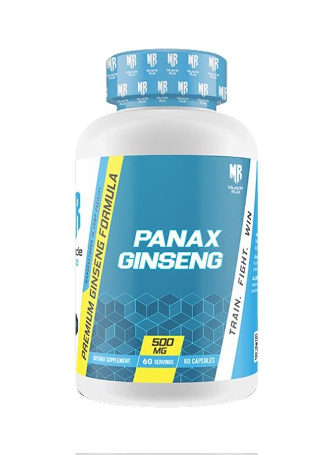Muscle Rulz MuscleRulz Panax Ginseng 500mg - 60 Servings - Image 1