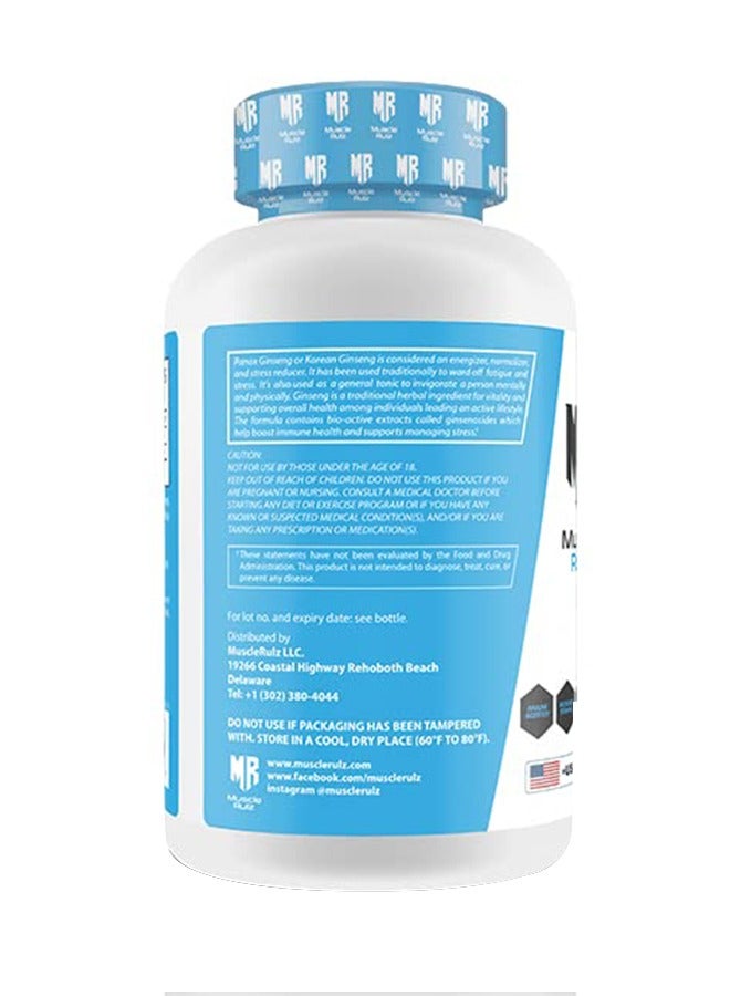 Muscle Rulz MuscleRulz Panax Ginseng 500mg - 60 Servings - Image 3