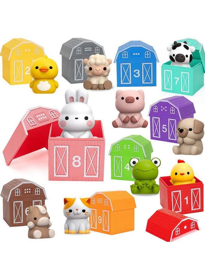 Aigybobo Learning Toys for 1,2,3 Year Old Toddlers, 20Pcs Farm Animals Toys Montessori Counting, Matching & Sorting Fine Motor Games, Christmas Birthday Easter Gift for Baby Boys Girls Age 12-18 Months - Image 1