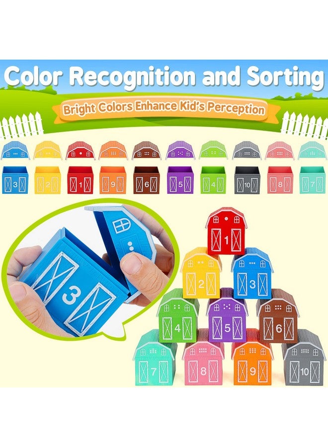 Aigybobo Learning Toys for 1,2,3 Year Old Toddlers, 20Pcs Farm Animals Toys Montessori Counting, Matching & Sorting Fine Motor Games, Christmas Birthday Easter Gift for Baby Boys Girls Age 12-18 Months - Image 3