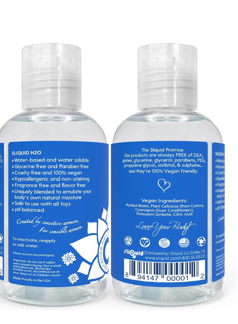 Sliquid Sliquid H2O Water Based Lube Lubricant 125ml  - Image 2