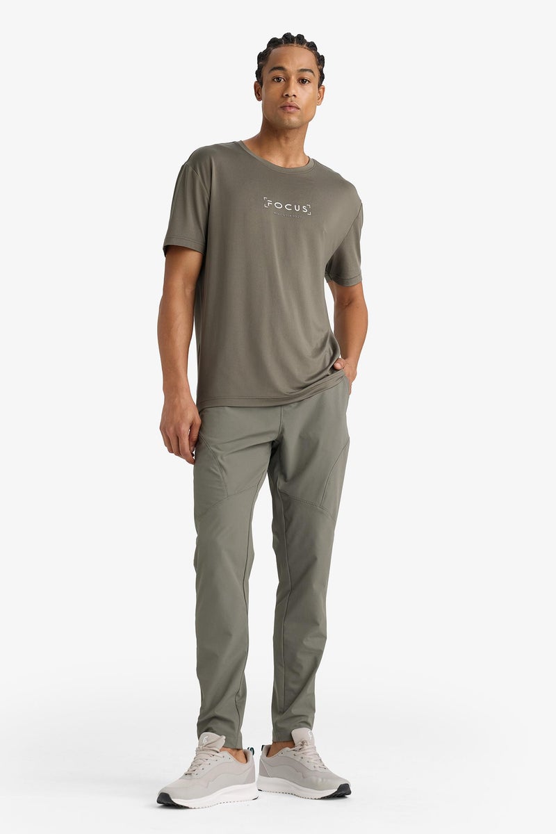 DeFacto Green Man Slim Fit Woven Zipper Jogger Casual - Image 1